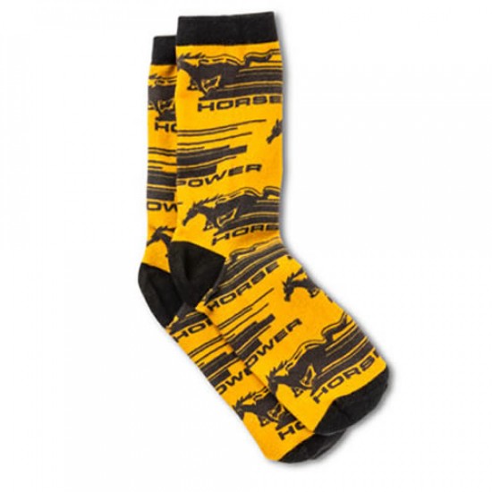 FC Mustang Socks Yellow & Black one size fits 5W-12M